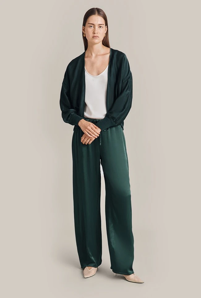 Anouk Satin Bomber Jacket Cedar 5 Anouk Satin Bomber Jacket Cedar - Image 3