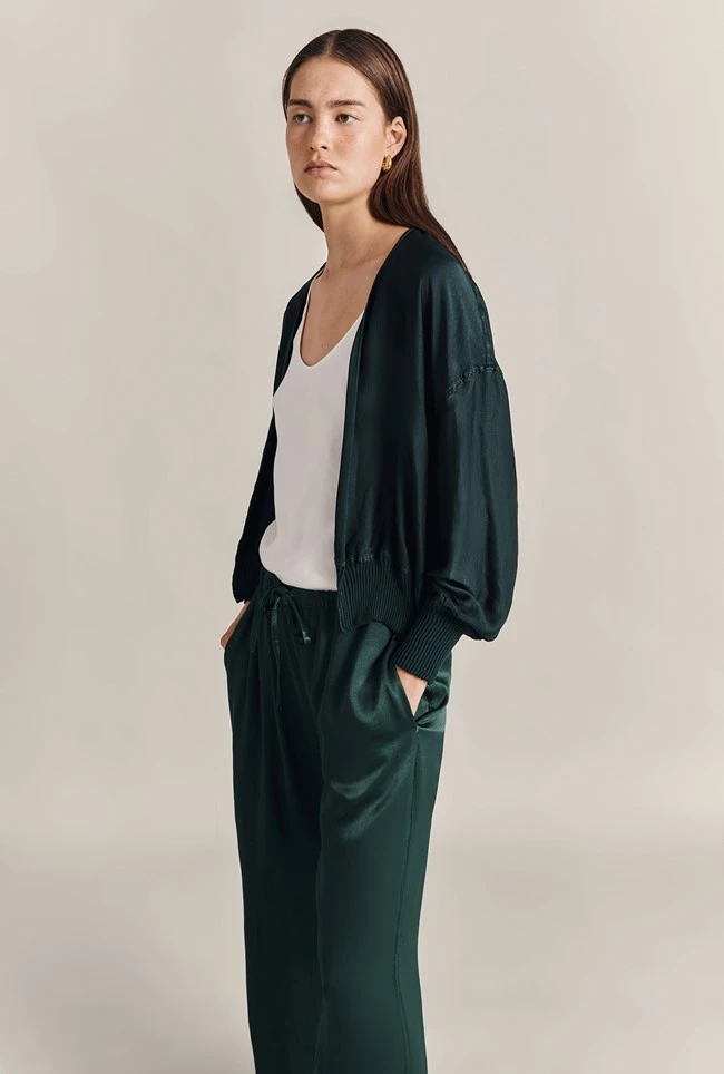 Anouk Satin Bomber Jacket Cedar 3 Anouk Satin Bomber Jacket Cedar