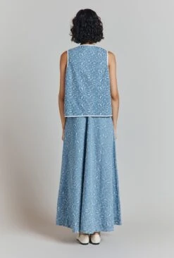 Juliet Embroidered Denim Waistcoat 11 Juliet Embroidered Denim Waistcoat -Ghost Fashion Store J09G001 K93 31698 650px 964px