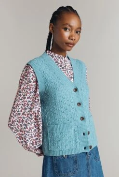 Brettia Sleeveless Knitted Waistcoat 8 Brettia Sleeveless Knitted Waistcoat -Ghost Fashion Store K09G004 K81 31958 650px 964px