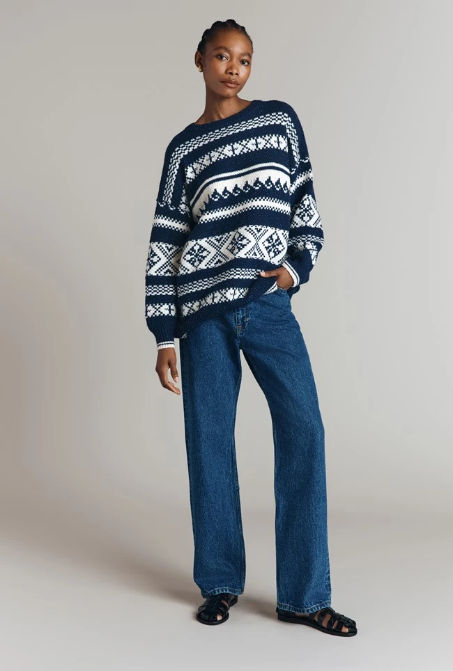 Sandia Round Neck Fairisle Jumper 4 Sandia Round Neck Fairisle Jumper - Image 2