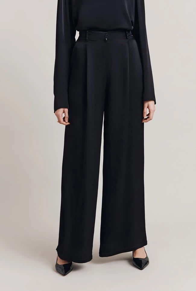 Nancy Satin Wide Leg Trousers 3 Nancy Satin Wide Leg Trousers
