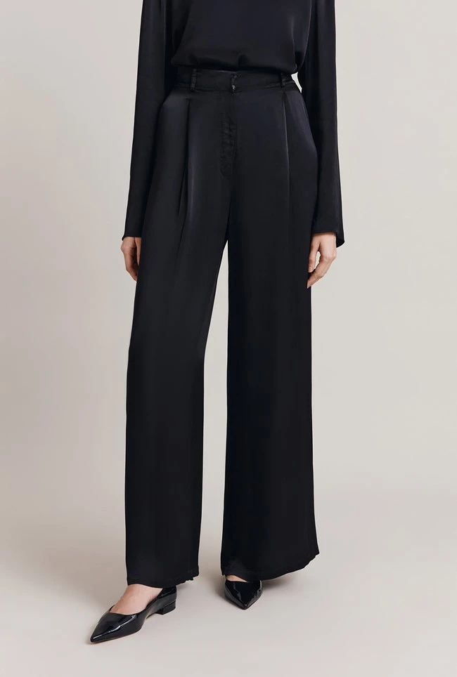 Nancy Satin Wide Leg Trousers 5 Nancy Satin Wide Leg Trousers - Image 3