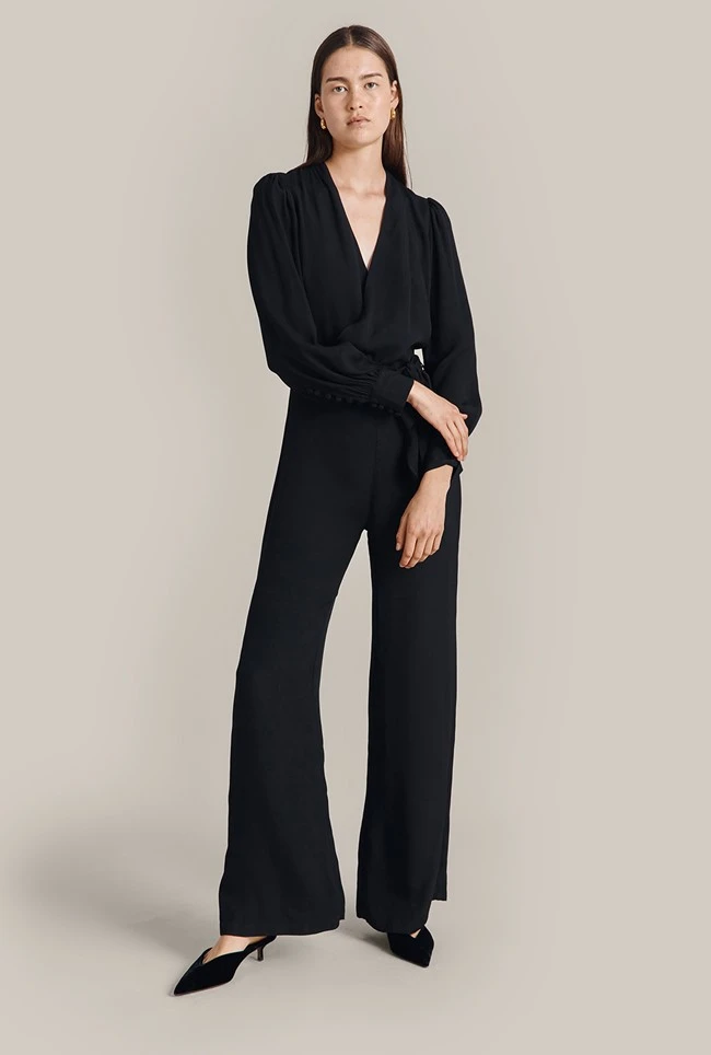Olivia Crepe Wide Leg Jumpsuit Black 3 Olivia Crepe Wide Leg Jumpsuit Black