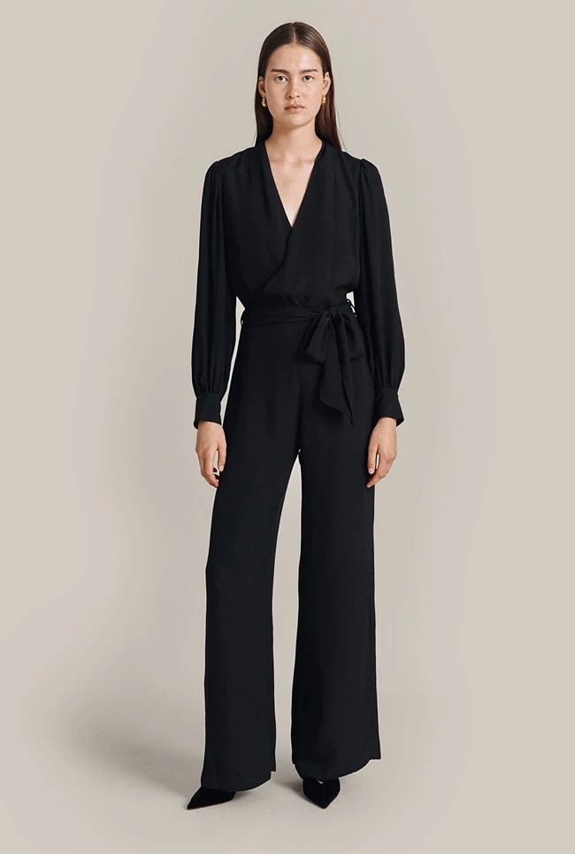 Olivia Crepe Wide Leg Jumpsuit Black 7 Olivia Crepe Wide Leg Jumpsuit Black - Image 5