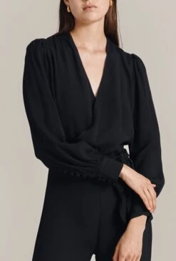 Olivia Crepe Wide Leg Jumpsuit Black 10 Olivia Crepe Wide Leg Jumpsuit Black -Ghost Fashion Store O07G002 A01 29564 650px 964px