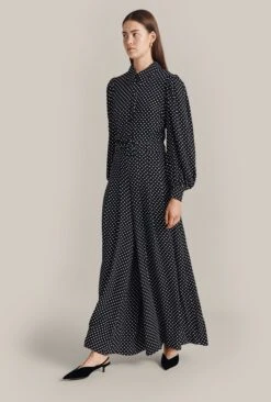 Flora Crepe Jumpsuit Black Spot -Ghost Fashion Store O07G003 Z14 29133 650px 964px