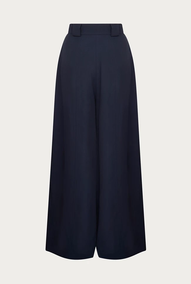 Penny Wide Leg Trousers Navy 9 Penny Wide Leg Trousers Navy - Image 7