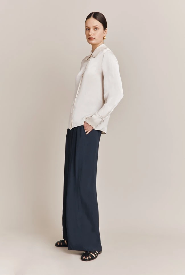 Penny Wide Leg Trousers Navy 5 Penny Wide Leg Trousers Navy - Image 3