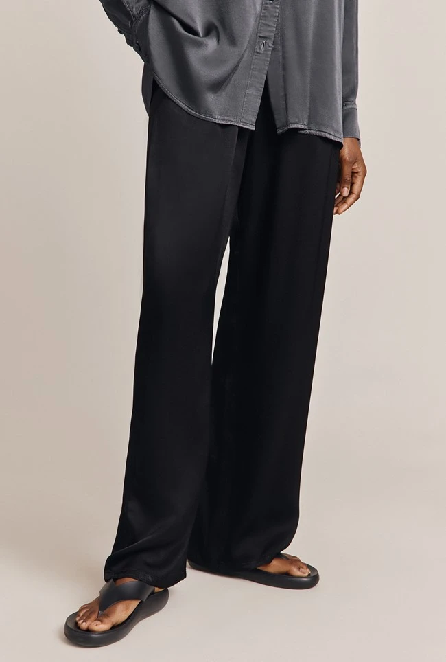 Imogen Satin Wide Leg Trouser Black 7 Imogen Satin Wide Leg Trouser Black - Image 5