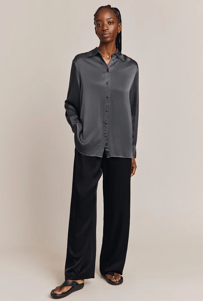 Imogen Satin Wide Leg Trouser Black 8 Imogen Satin Wide Leg Trouser Black - Image 6