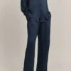 Imogen Satin Wide Leg Trouser Navy -Ghost Fashion Store P06G003A K10 29923 650px 964px