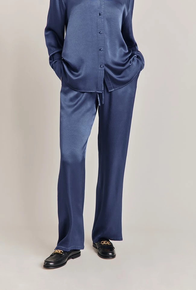 Imogen Satin Wide Leg Trouser Dark Blue 3 Imogen Satin Wide Leg Trouser Dark Blue