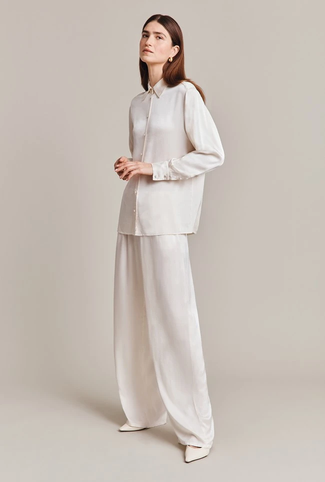 Imogen Satin Wide Leg Trouser 4 Imogen Satin Wide Leg Trouser - Image 2