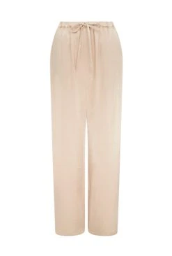Imogen Satin Wide Leg Trouser Stone -Ghost Fashion Store P06G003A N04 28058 650px 964px