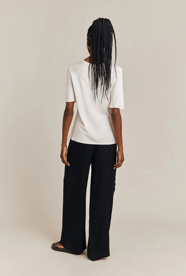 Aurora Satin Cargo Trousers Black 8 Aurora Satin Cargo Trousers Black - Image 6