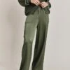 Aurora Satin Cargo Trousers Thyme -Ghost Fashion Store P06G005 J96 28556 650px 964px