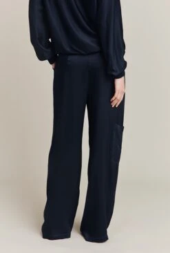 Aurora Satin Cargo Trousers Navy 19 Aurora Satin Cargo Trousers Navy -Ghost Fashion Store P06G005 K10 26589 650px 964px