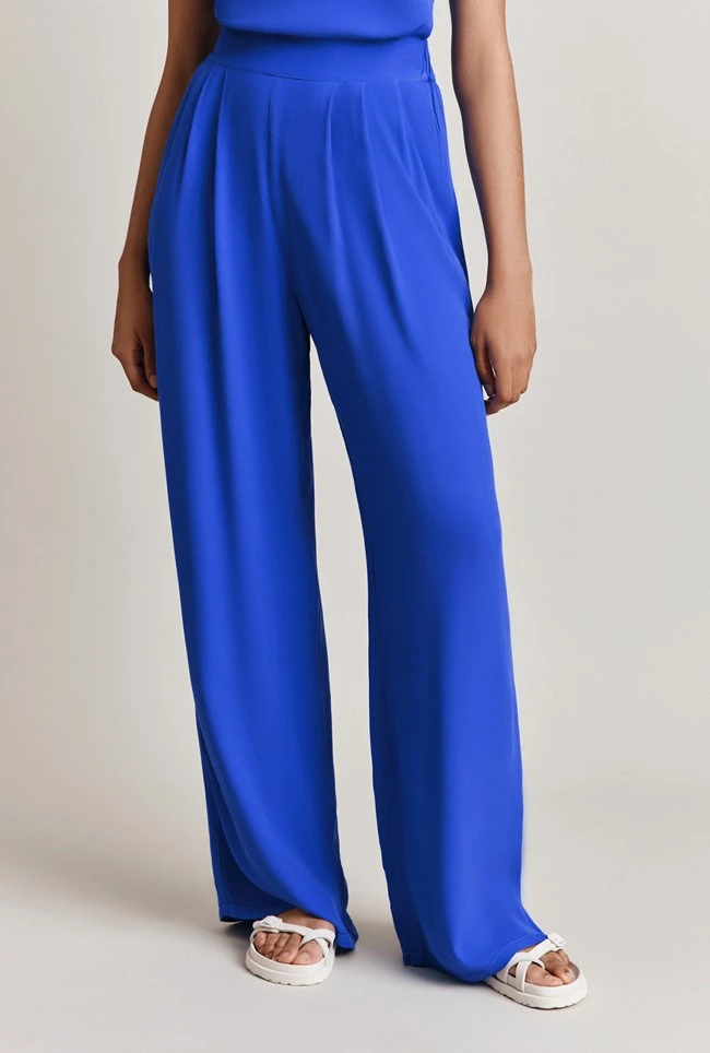 Aria Blue Crepe Trouser Rich Blue 3 Aria Blue Crepe Trouser Rich Blue