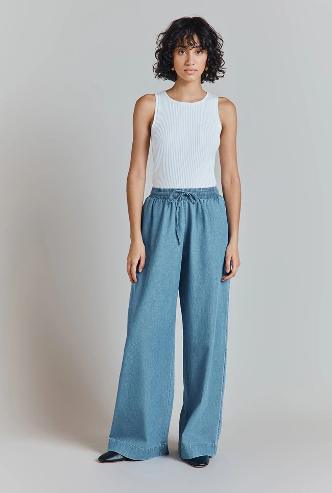 Edith Denim Elasticated Waist Trousers 4 Edith Denim Elasticated Waist Trousers - Image 2