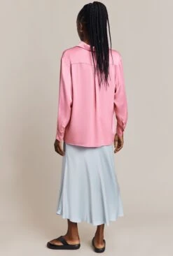 Ellie Satin Shirt Pink -Ghost Fashion Store Q06G007A H44 26914 650px 964px