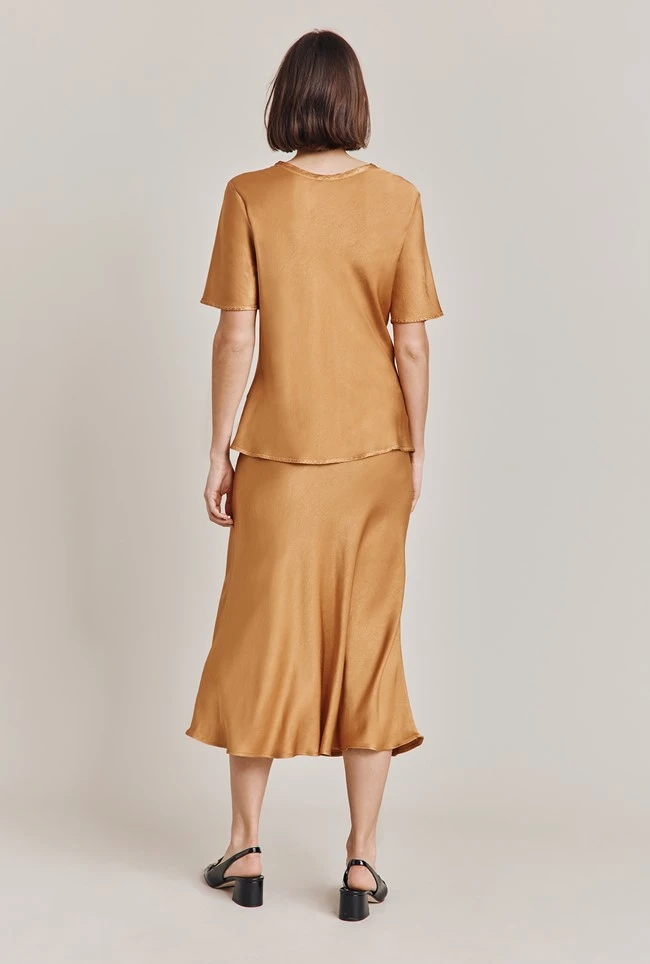 Ivy Satin Top Tobacco Brown 8 Ivy Satin Top Tobacco Brown - Image 6