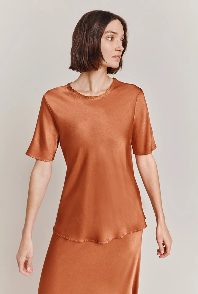 Ivy Satin Top Auburn 7 Ivy Satin Top Auburn - Image 5