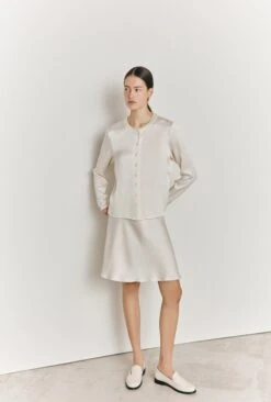 Efie Satin Long Sleeve Blouse Ivory 11 Efie Satin Long Sleeve Blouse Ivory -Ghost Fashion Store Q06G010 M12 26999 650px 964px