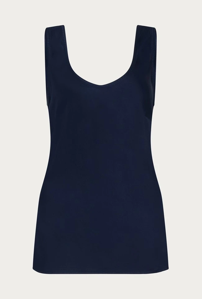 Margot Satin Top Navy 6 Margot Satin Top Navy - Image 4