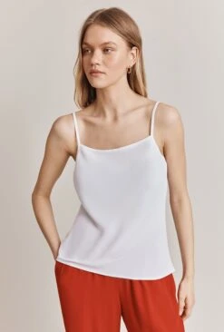 Holly Crepe Cami Top White