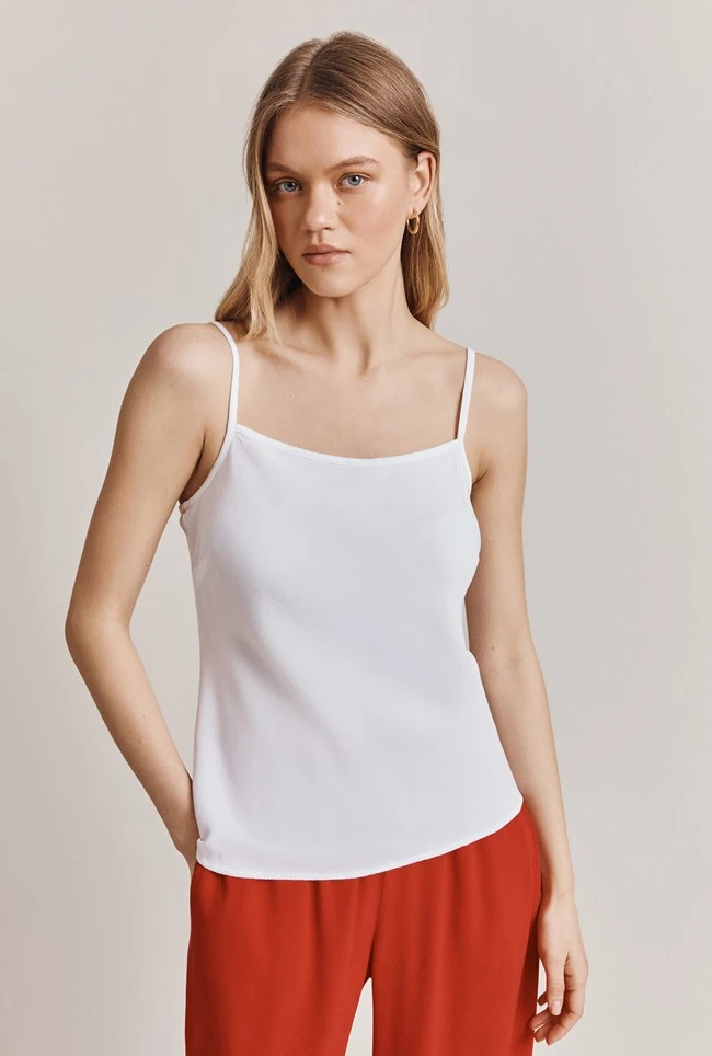 Holly Crepe Cami Top White 3 Holly Crepe Cami Top White - Image 2