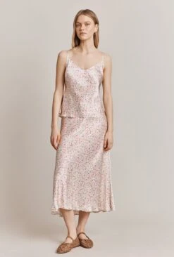 Grace Satin Cami Top Cream Bubble -Ghost Fashion Store Q06G019 Z57 28185 650px 964px