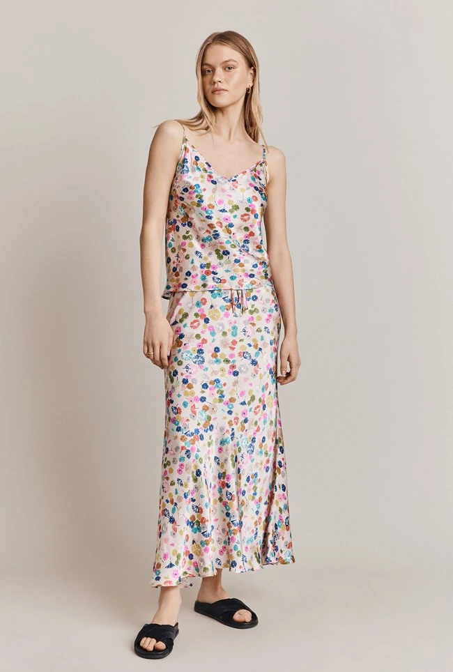 Grace Satin Cami Top Pink Umbrella Petals 6 Grace Satin Cami Top Pink Umbrella Petals - Image 4