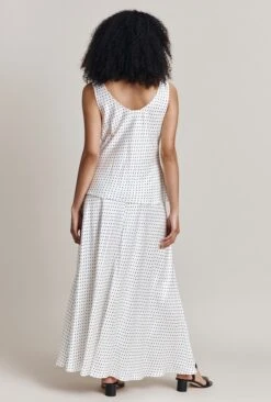 Margot Satin Top White Spot 18 Margot Satin Top White Spot -Ghost Fashion Store Q06G020 Z70 28370 650px 964px