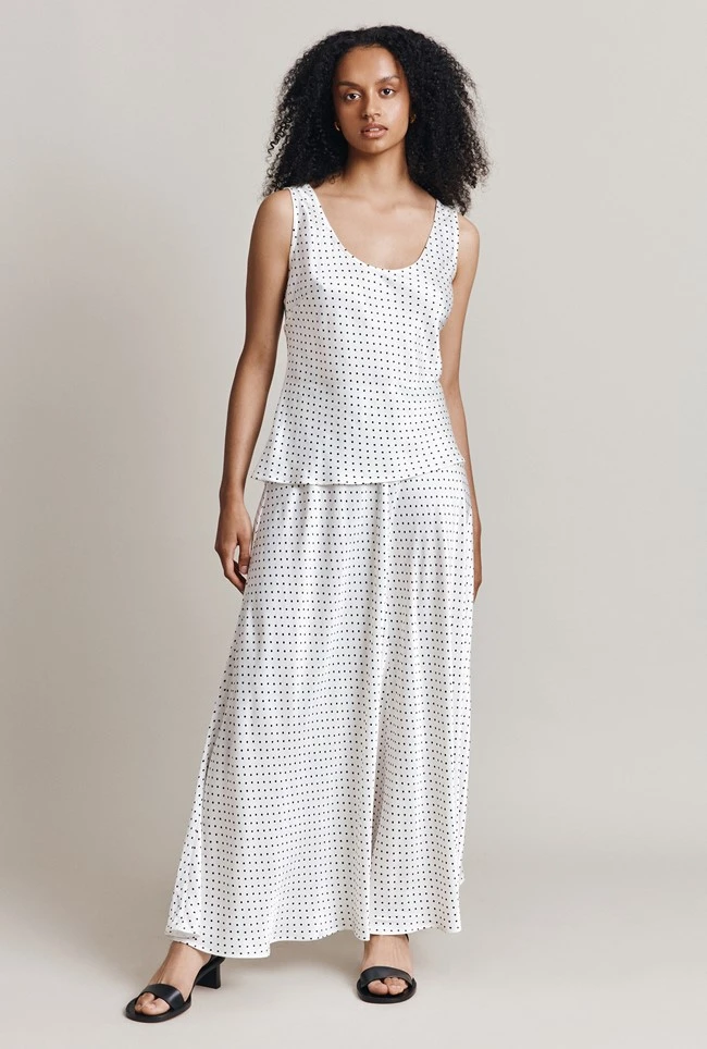 Margot Satin Top White Spot 8 Margot Satin Top White Spot - Image 6