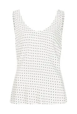 Margot Satin Top White Spot 19 Margot Satin Top White Spot -Ghost Fashion Store Q06G020 Z70 28372 650px 964px