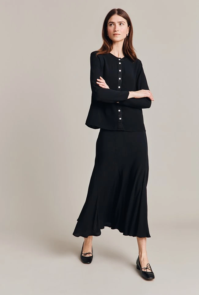 Alena Black Crepe Blouse Black 4 Alena Black Crepe Blouse Black - Image 2