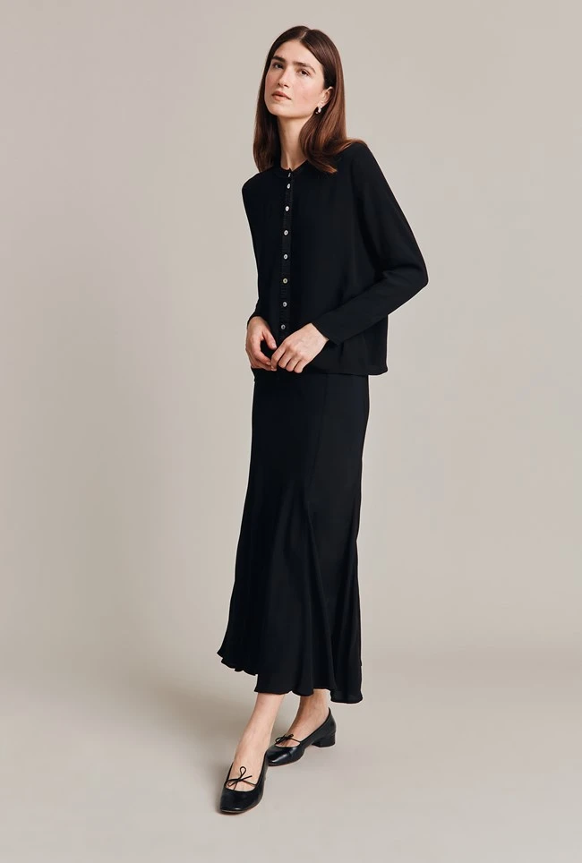 Alena Black Crepe Blouse Black 6 Alena Black Crepe Blouse Black - Image 4