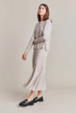 Alena Crepe Blouse Beige Pearly -Ghost Fashion Store Q07G001 N01 28521 650px 964px