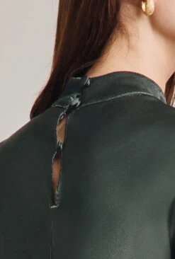 Mika Satin Turtleneck Top Dark Sage 13 Mika Satin Turtleneck Top Dark Sage -Ghost Fashion Store Q07G002 J11 29000 650px 964px