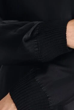 Grace Satin Sweatshirt Black -Ghost Fashion Store Q07G003 A01 29398 650px 964px