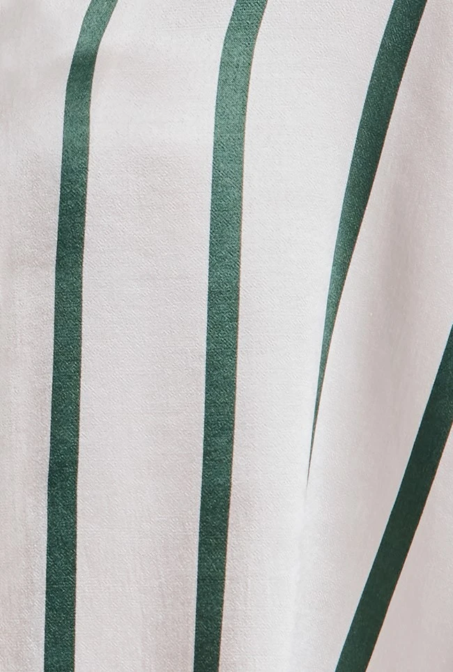 Amy Satin Long Sleeve Shirt Green Stripe 8 Amy Satin Long Sleeve Shirt Green Stripe - Image 6
