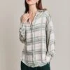 Amy Satin Long Sleeve Shirt Green Check 2 Amy Satin Long Sleeve Shirt Green Check -Ghost Fashion Store Q07G009 Z82 28838 650px 964px