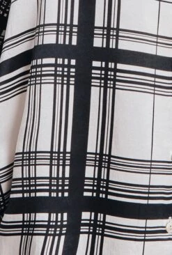 Amy Satin Long Sleeve Shirt Black Check 12 Amy Satin Long Sleeve Shirt Black Check -Ghost Fashion Store Q07G009 Z83 28995 650px 964px