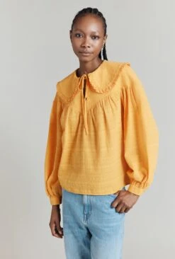 Daisy Jacquard Cotton Blouse 9 Daisy Jacquard Cotton Blouse -Ghost Fashion Store Q08G005 E04 31410 650px 964px