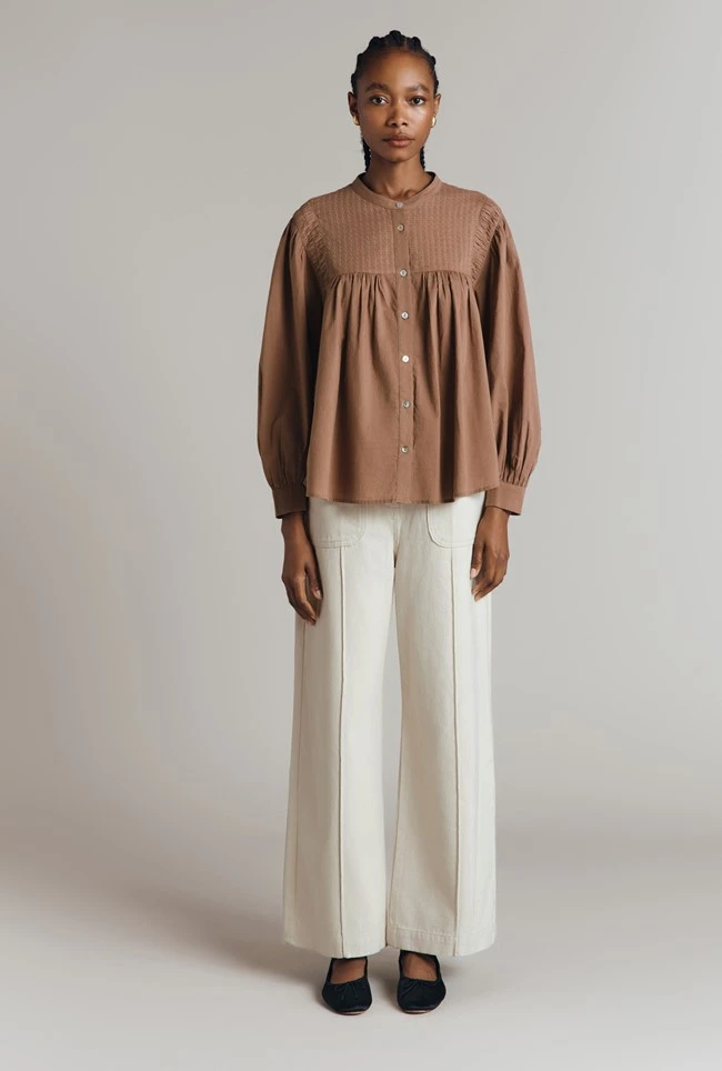 Greta Cotton Jacquard Blouse 4 Greta Cotton Jacquard Blouse - Image 2