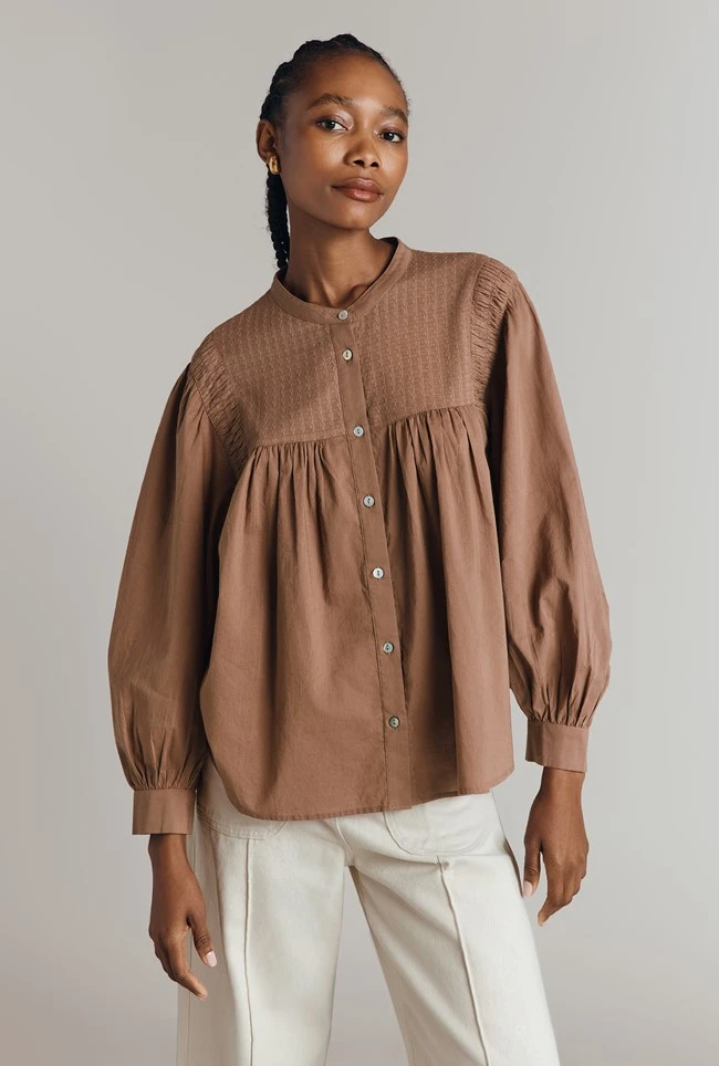 Greta Cotton Jacquard Blouse 5 Greta Cotton Jacquard Blouse - Image 3