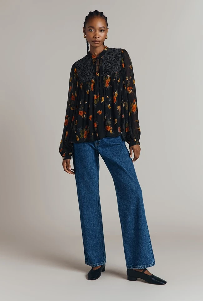 Jennifer Georgette Mixed Floral Blouse 4 Jennifer Georgette Mixed Floral Blouse - Image 2