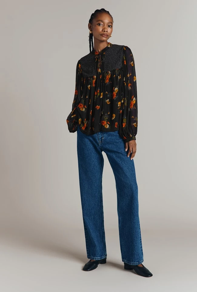 Jennifer Georgette Mixed Floral Blouse 6 Jennifer Georgette Mixed Floral Blouse - Image 4
