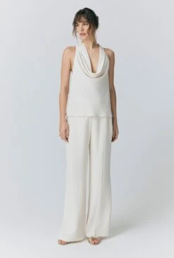 Sabine Satin Cowl Neck Blouse -Ghost Fashion Store Q10G006 M12 33281 650px 964px